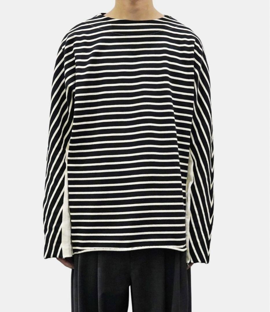 2022秋冬新作】 my beautiful landlet BASQUE BORDER L/S Tシャツ