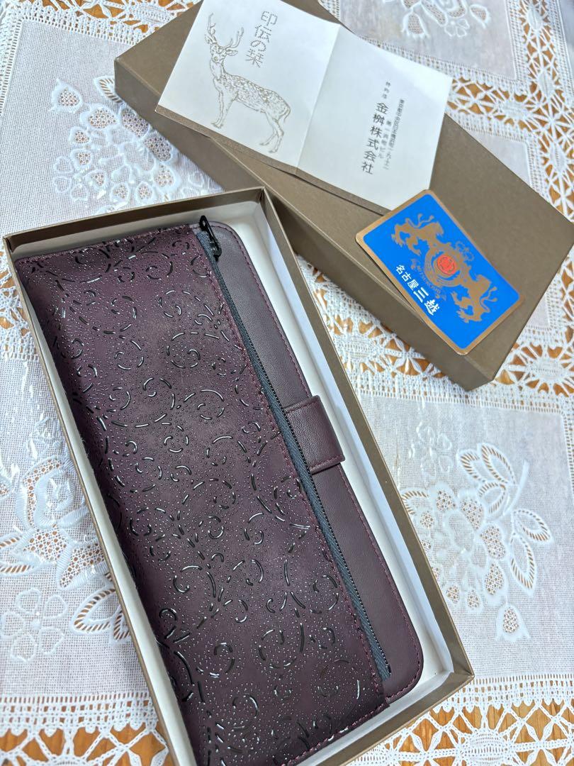 印傳屋　未使用　財布 送料込】印傳屋 INDEN‐YA INDENYA がま口財布 未使用に近い品