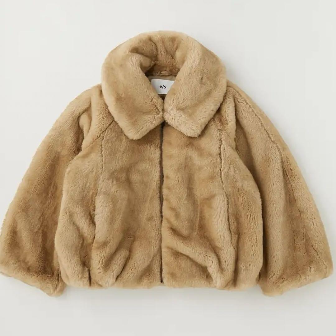 エマスライ ファーコートZIP UP VOLUME
