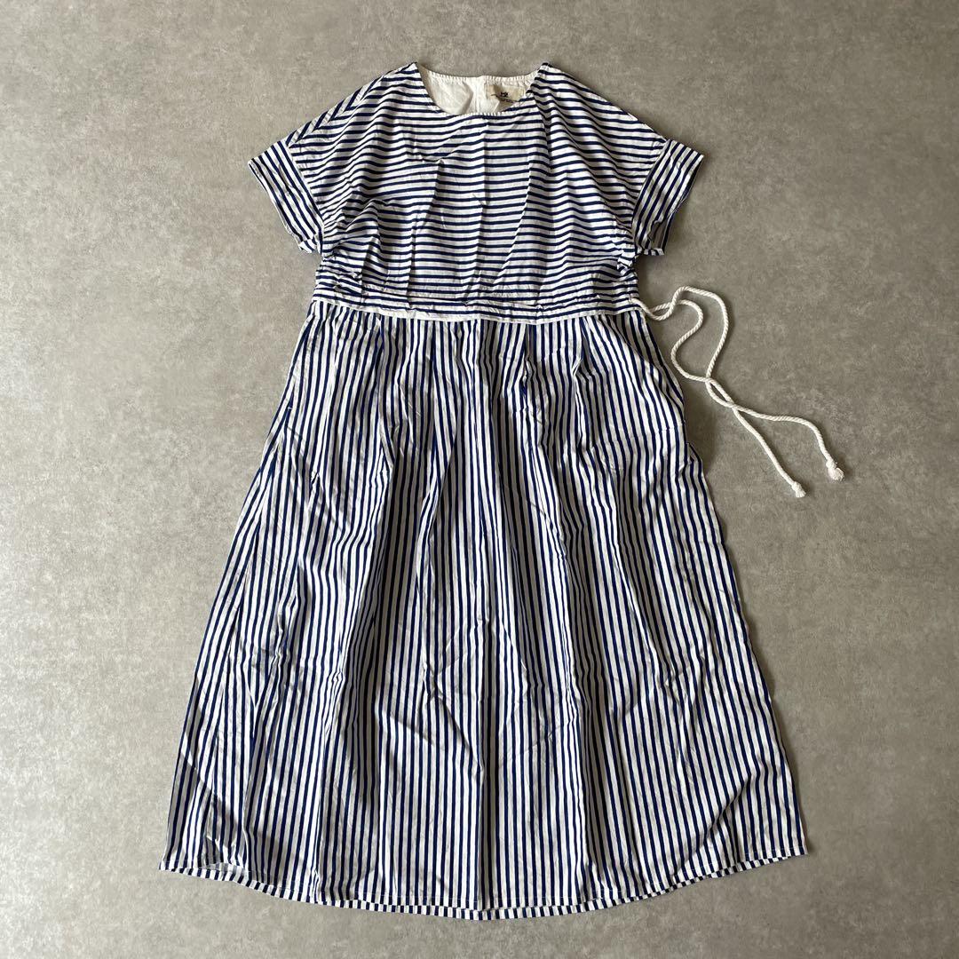 新品同様【完売】サニークラウズ 海の色ストライプワンピース