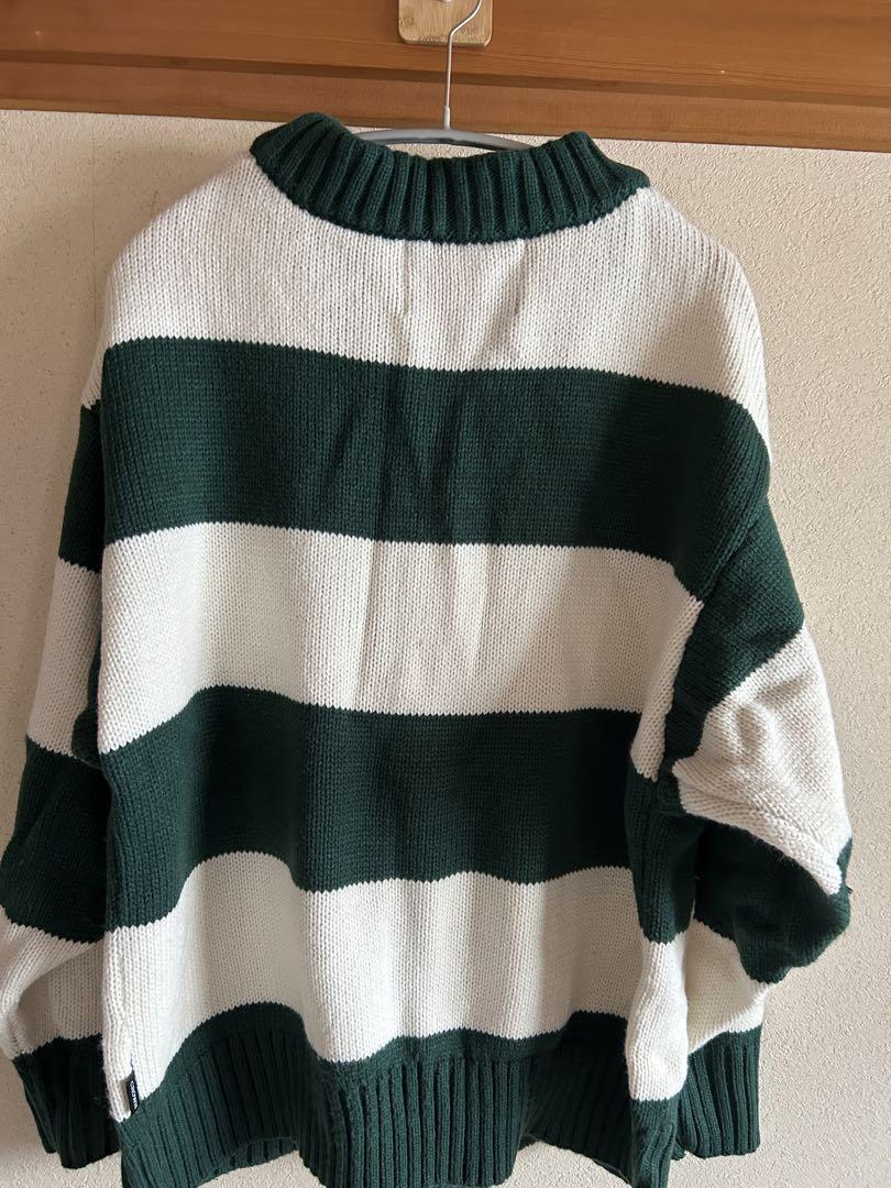 トップス ATHLETIC LOGO STRIPE KNIT CARDIGAN