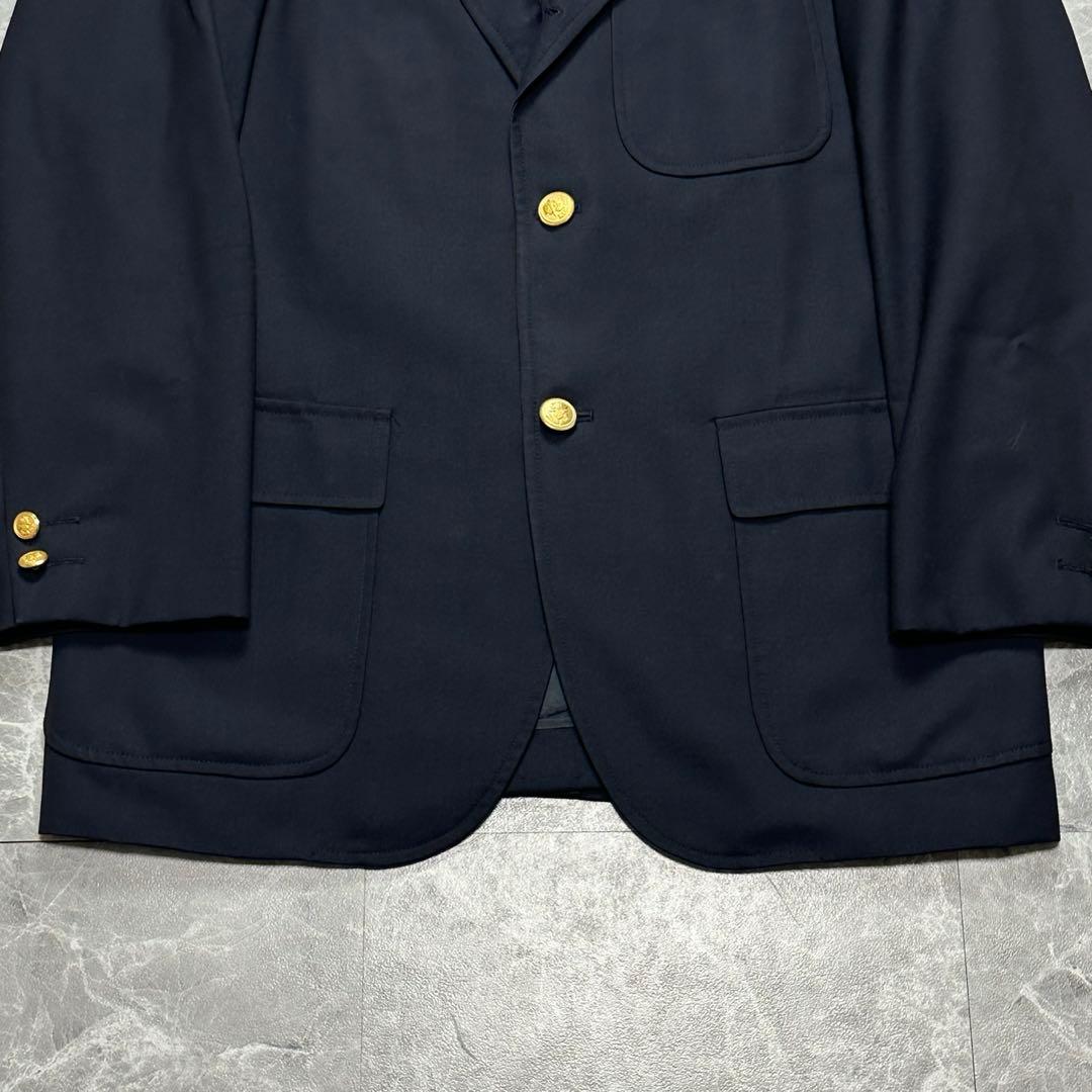 ケント カノニコ スーパー120 紺ブレ 金ボタン ウール ジャケットL Kent KIN-KAAI_COM