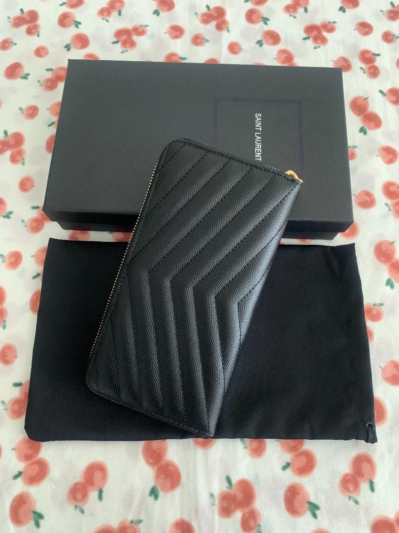 【大人気】SAINT LAURENT 長財布 YSL 小銭入れ カード