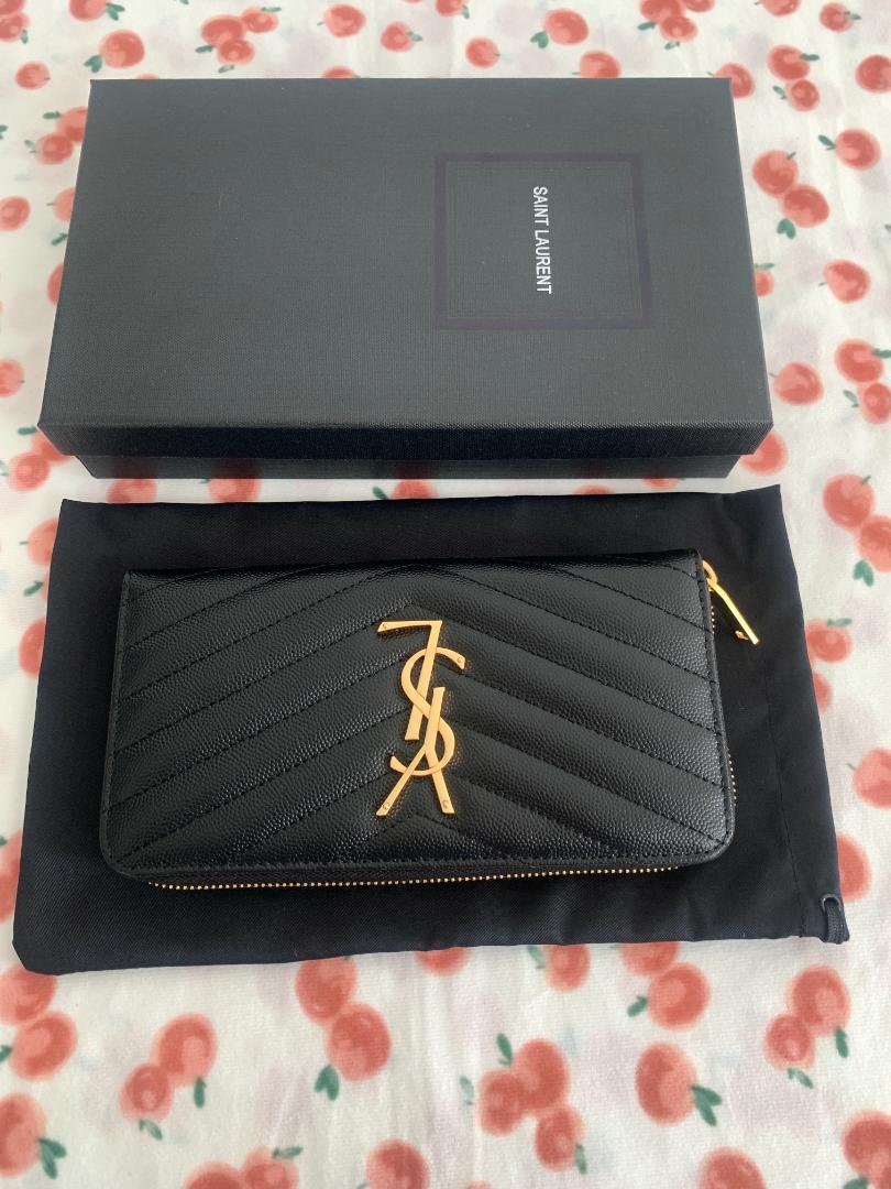 【大人気】SAINT LAURENT 長財布 YSL 小銭入れ カード