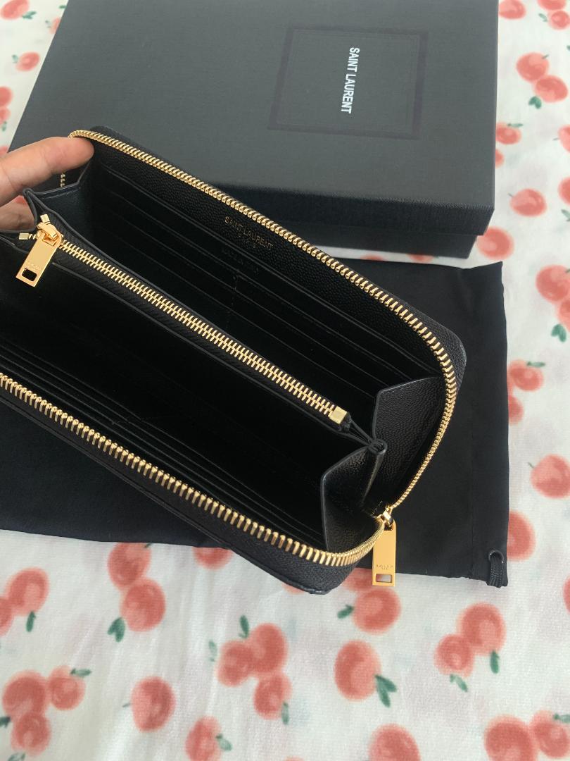 【大人気】SAINT LAURENT 長財布 YSL 小銭入れ カード