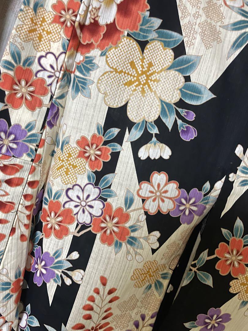 浴衣 黒 桜 藤 牡丹 着物のやまと 呉服屋