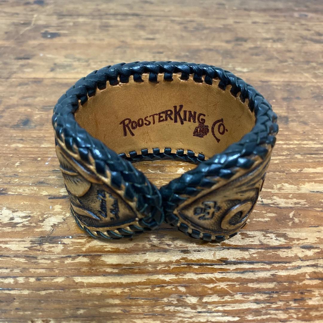 Rooster King&Co ルースターキング カービング レザー バングル
