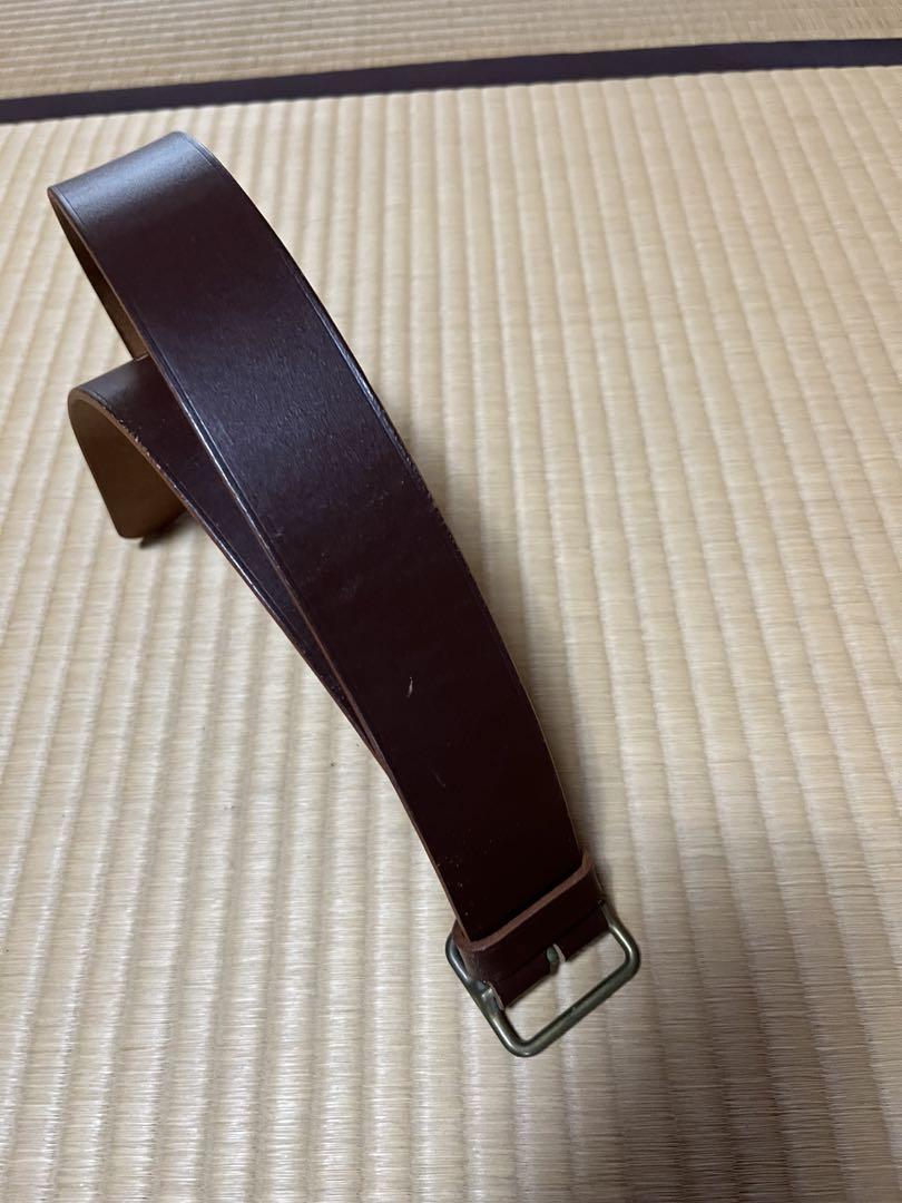 スイス軍 ベルト SWISS ARMY LEATHER BELT ブラウン