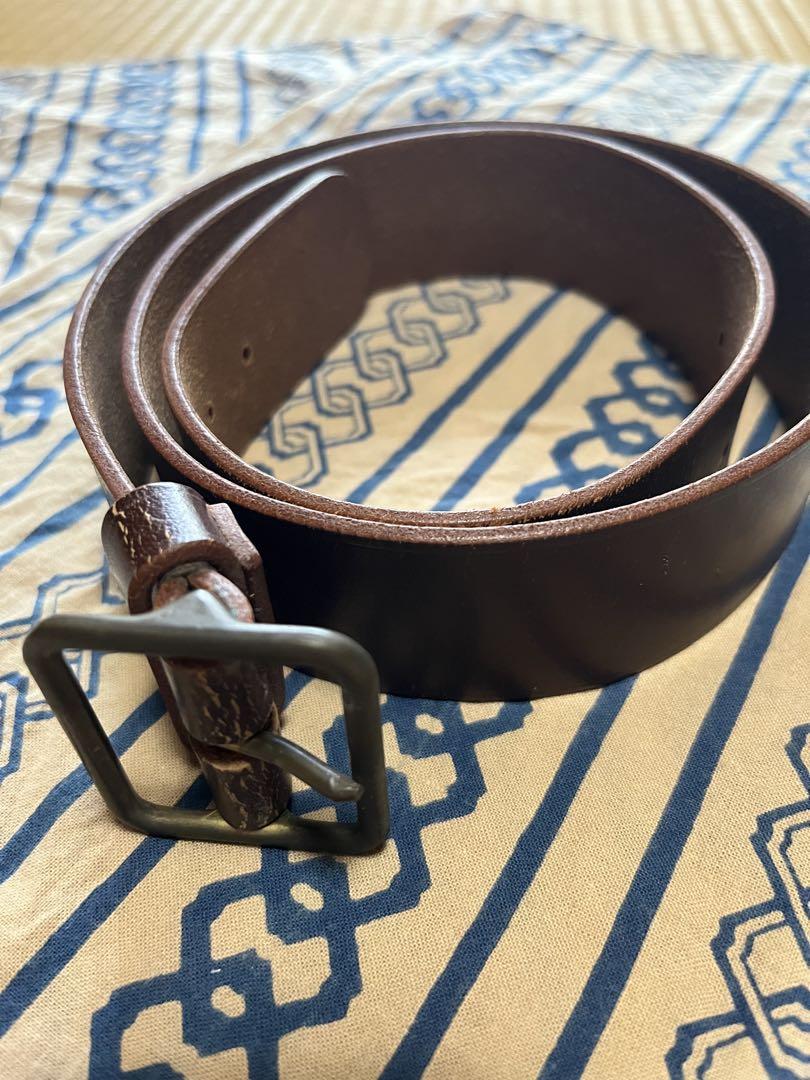 スイス軍 ベルト SWISS ARMY LEATHER BELT ブラウン