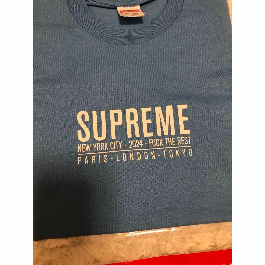 ★【新品】Supreme Paris Tee blue L パリTシャツ