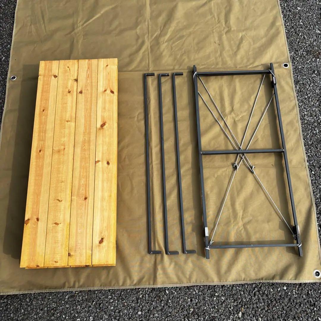 ナチュラルウッド スチールラックやや傷や汚れあり