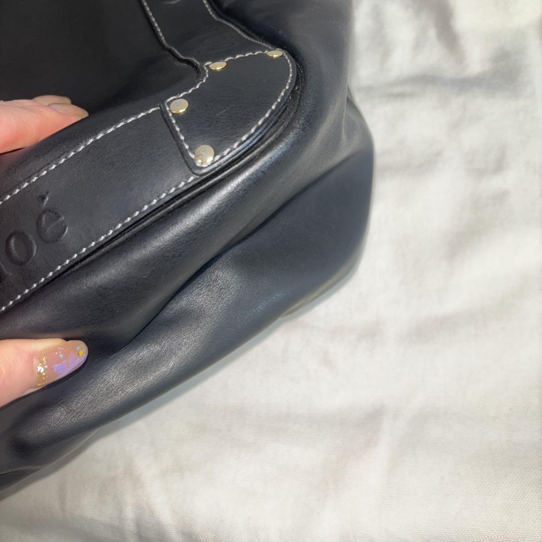 Chloé 黒 レザー ショルダーバッグ