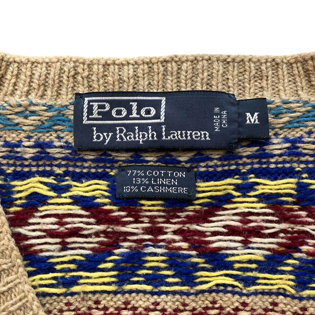 贈り物 ポロ POLO 90s カシミヤ 麻 ベスト ニット ラルフローレン トップス