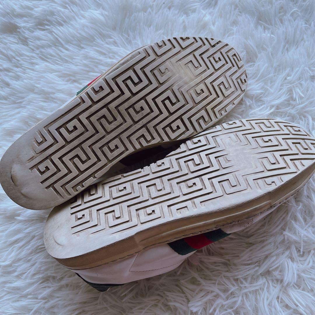 高級 GUCCI グッチ シェリーライン ローカット スニーカー