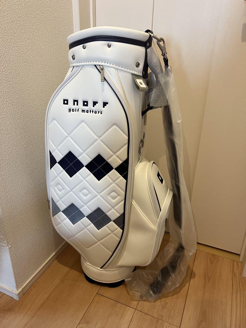 新品 ONOFFオノフキャディバッグ ホワイト おまけ付きオン