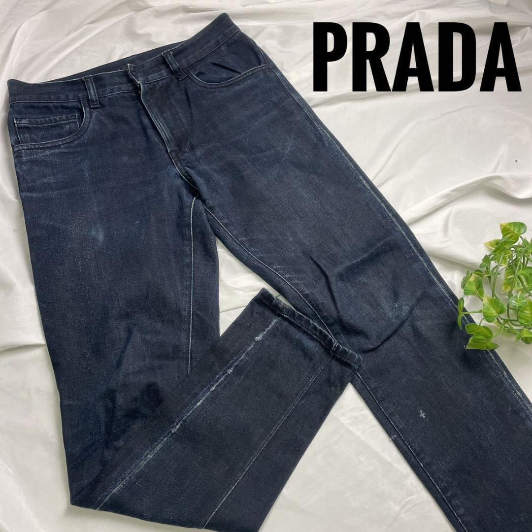 シルバー金具 値下げ!PRADA メンズ デニムパンツ ホワイト サイズ28