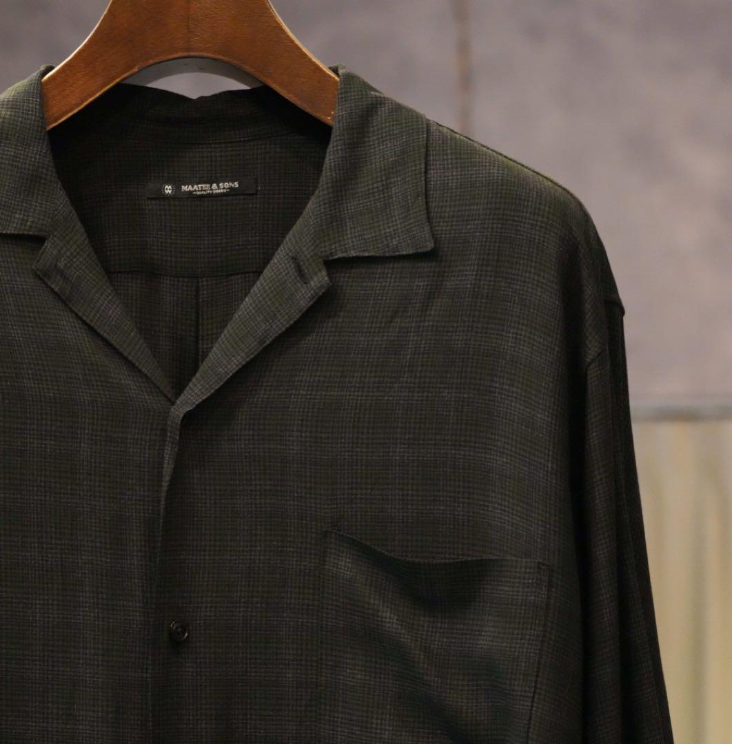 かずかずmaatee&sons 24aw 強撚レーヨン　オープンカラー