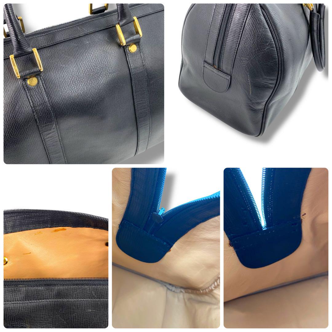 バッグ Vintage Bally leather Boston bag black