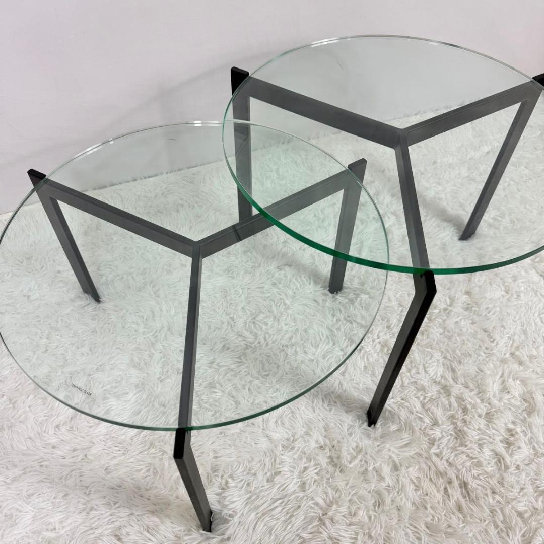 ARMONIA アルモニア ガラス センターテーブル 丸型 92-8目立った傷や汚れなし NEXPOTALLINN_EU