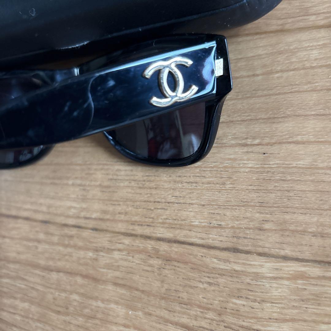 CHANEL ブラック サングラス ケース付き - メルカリ
