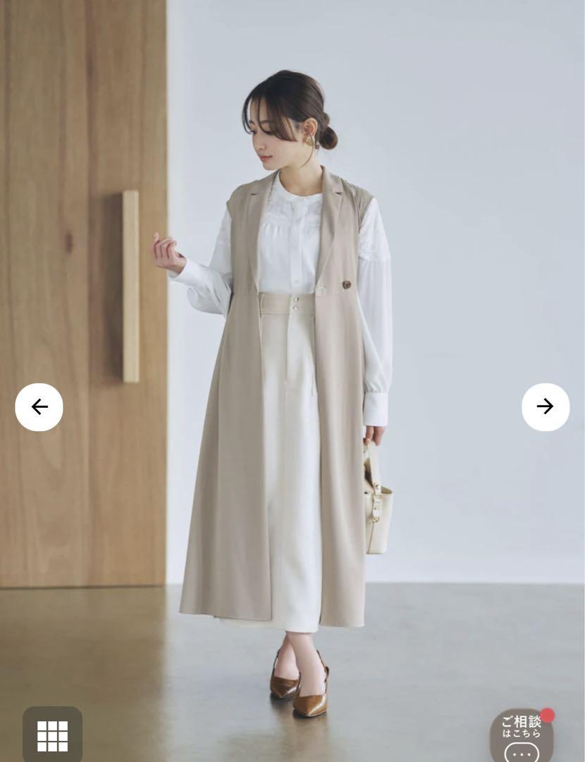カットジャカードコンビブラウス | 小柄・低身長女性向け