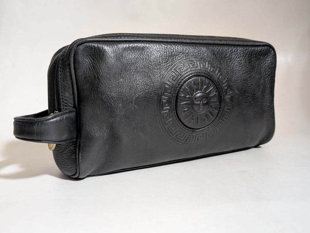 VERSACE ヴェルサーチ サンバースト セカンドバッグ レザー