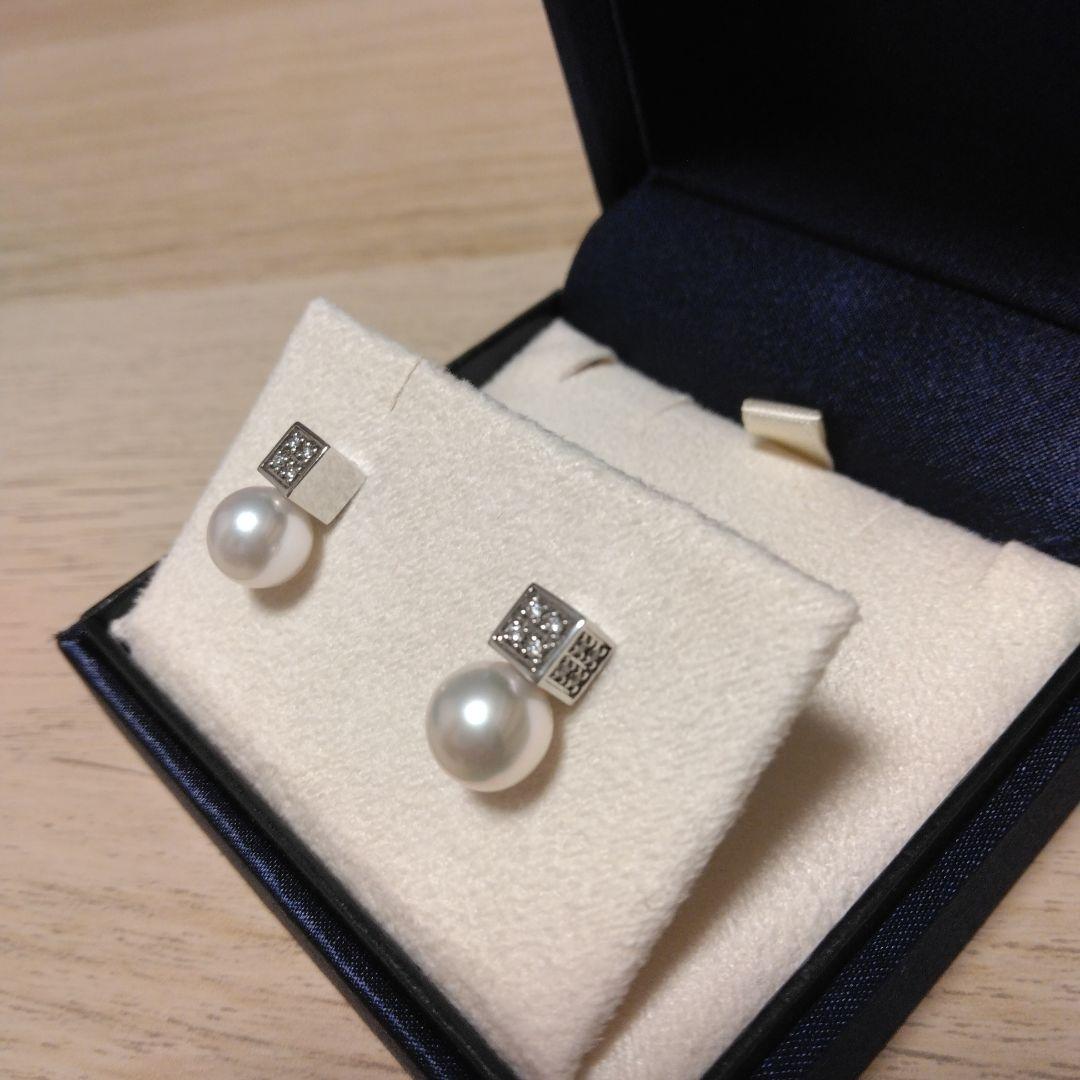 ヴァンドーム青山　パール　ダイヤモンド　ピアス