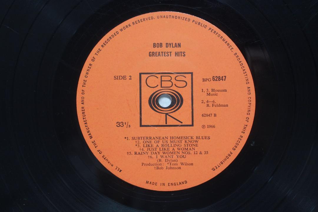 洋楽 Bob Dylan Greatest Hits UK Mono