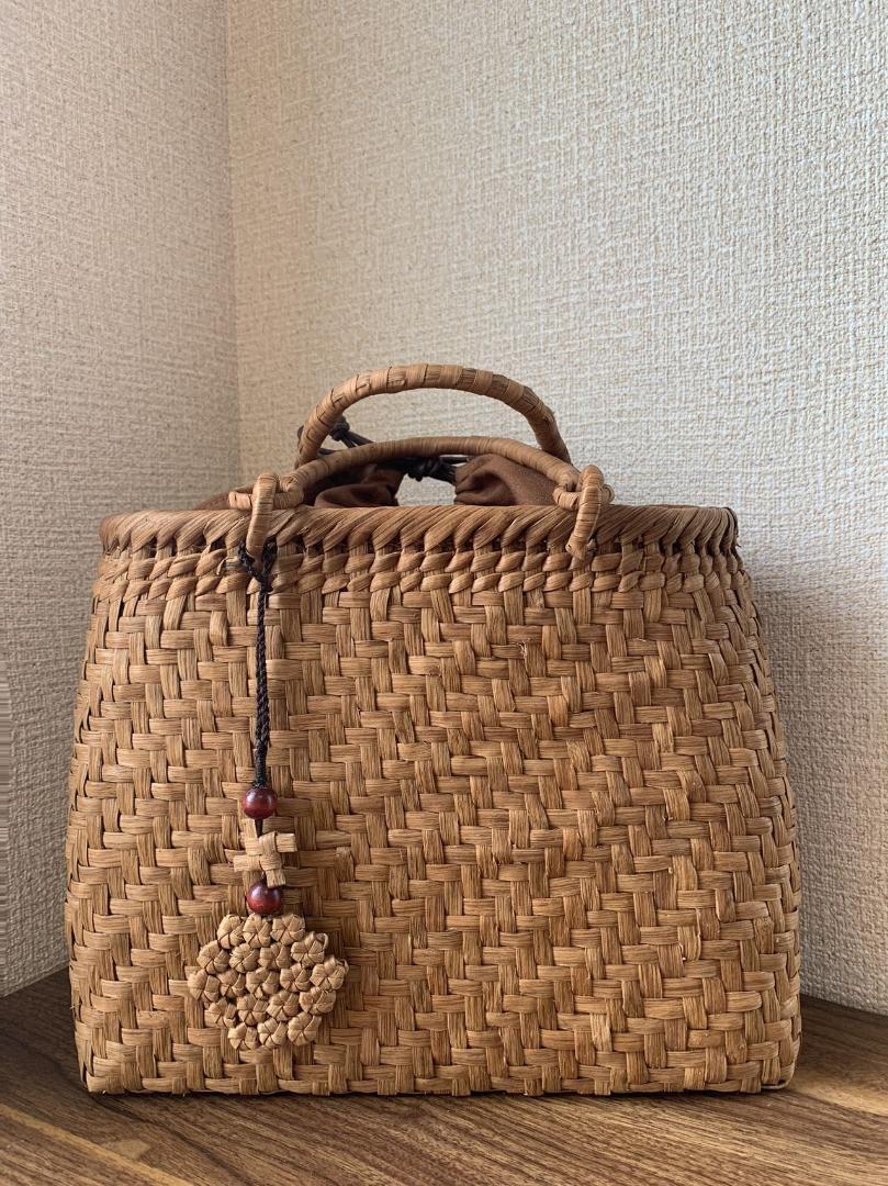 Amazon.co.jp: 山葡萄籠バッグ 手作り 山葡萄かごバッグ 網代
