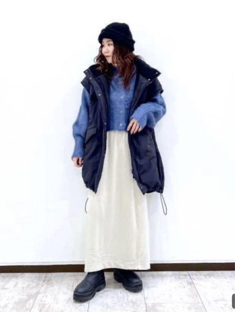 JEANASIS ソデ2WAY M-65 ジャケット ベストBLACK 黒 レディース