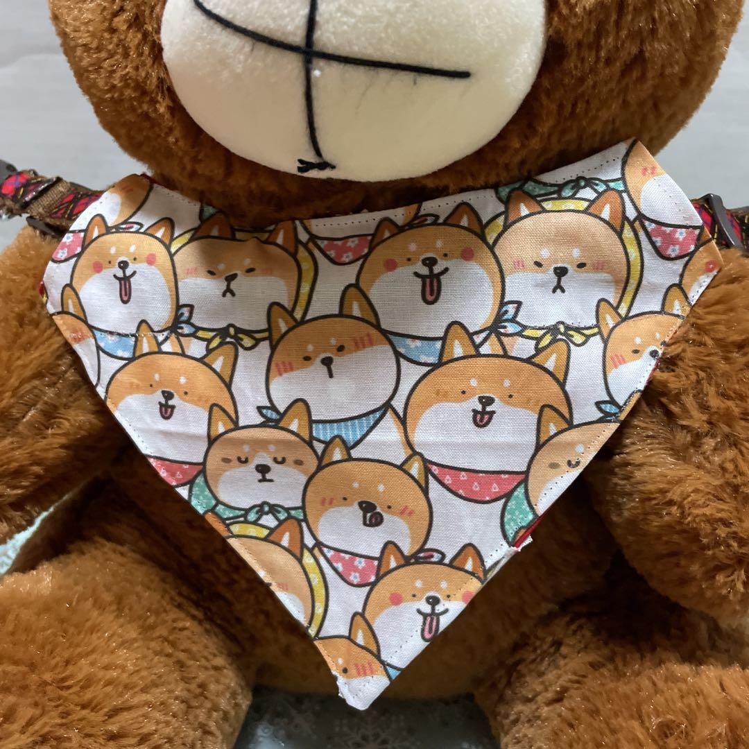 中型犬用 柴犬柄 リバーシブルスタイ バンダナ ハンドメイド
