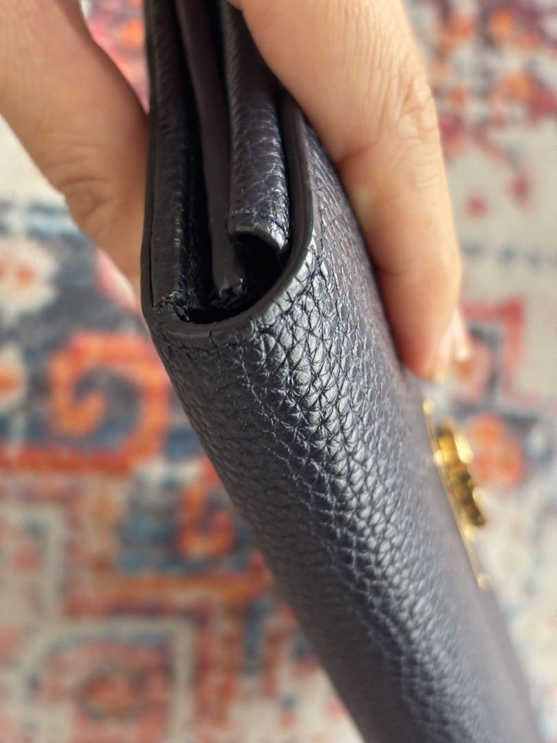フェラガモ 長財布 Salvatore Ferragamo ネイビー ガンチーニ