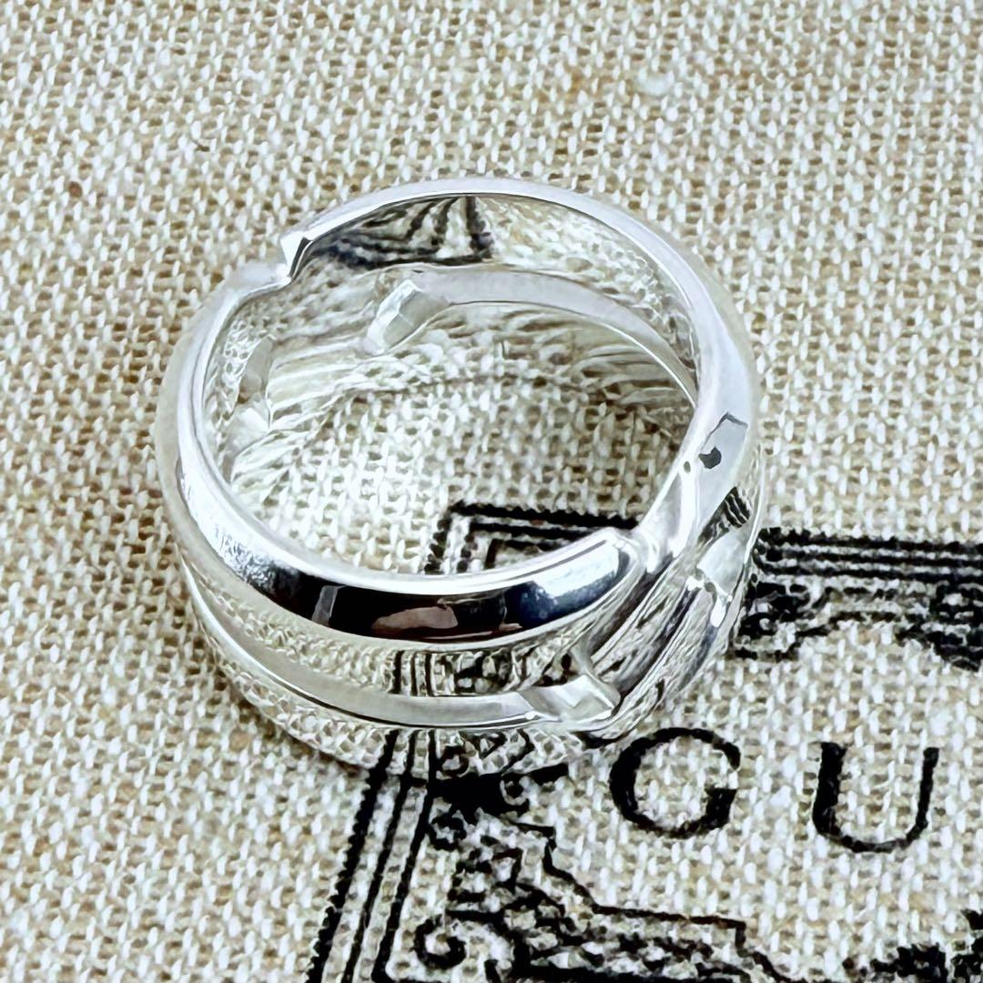 【初回限定お試し価格】 ノット 新品磨き】GUCCI インフィニティリング ワイド 13号 アクセサリー