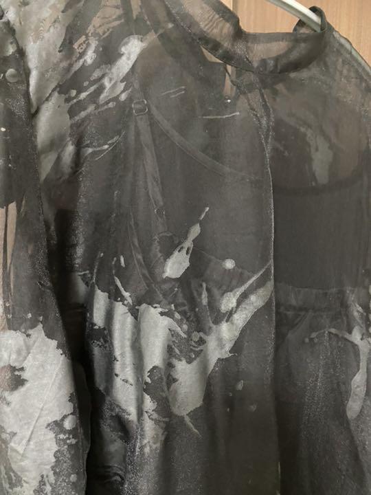 RUBBER PAINT ART SHEER DRESS