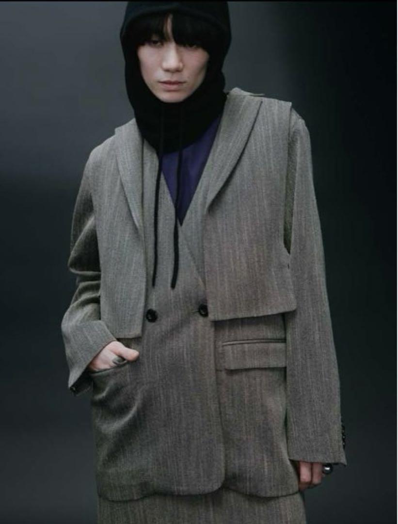 ジャケット・アウター Ameri CONVERTIBLE HERRINGBONE JACKET Ameri（アメリ）の「CONVERTIBLE HERRINGBONE JACKET