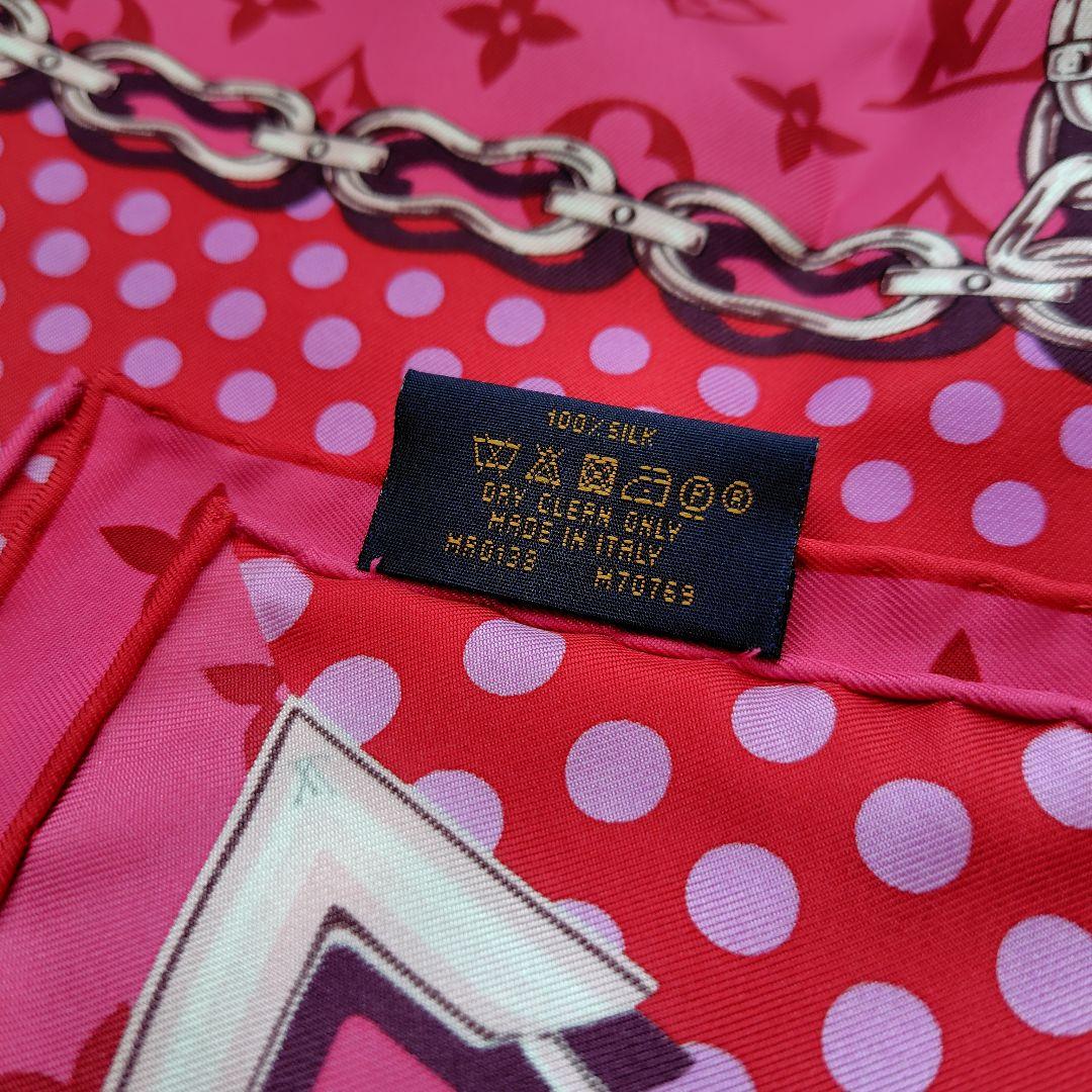 Louis Vuitton ピンク シルクスカーフ Louis Vuitton シルク スカーフ ピンク - メルカリ