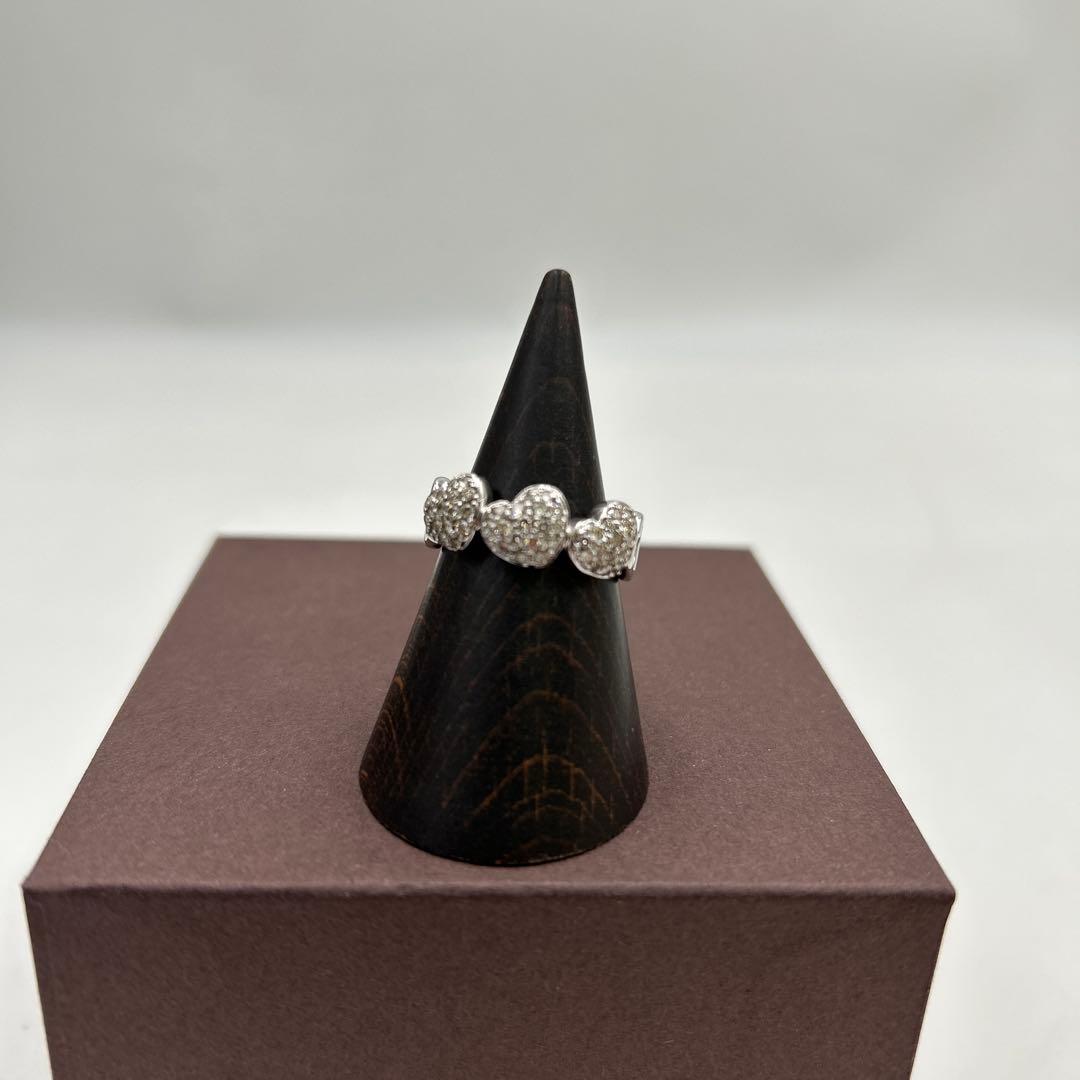 K18WG ハートモチーフ ダイヤファッションリング 0.60ct