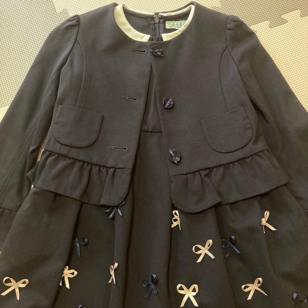 美品 TOCCA フォーマルスーツ セットアップ ワンピース 120 入学