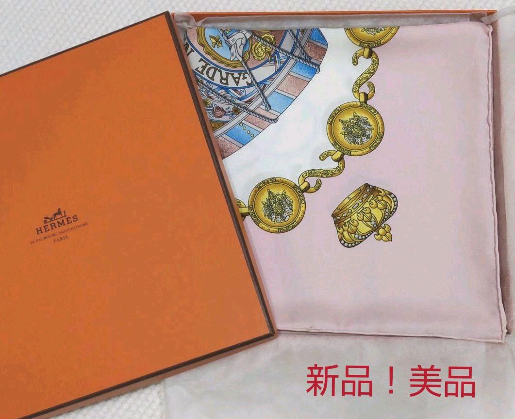 新品未使用!エルメス HERMÈS LES TAMBOURS スカーフ ピンク 新品未使用!エルメス HERMÈS LES TAMBOURS スカーフ ピンク