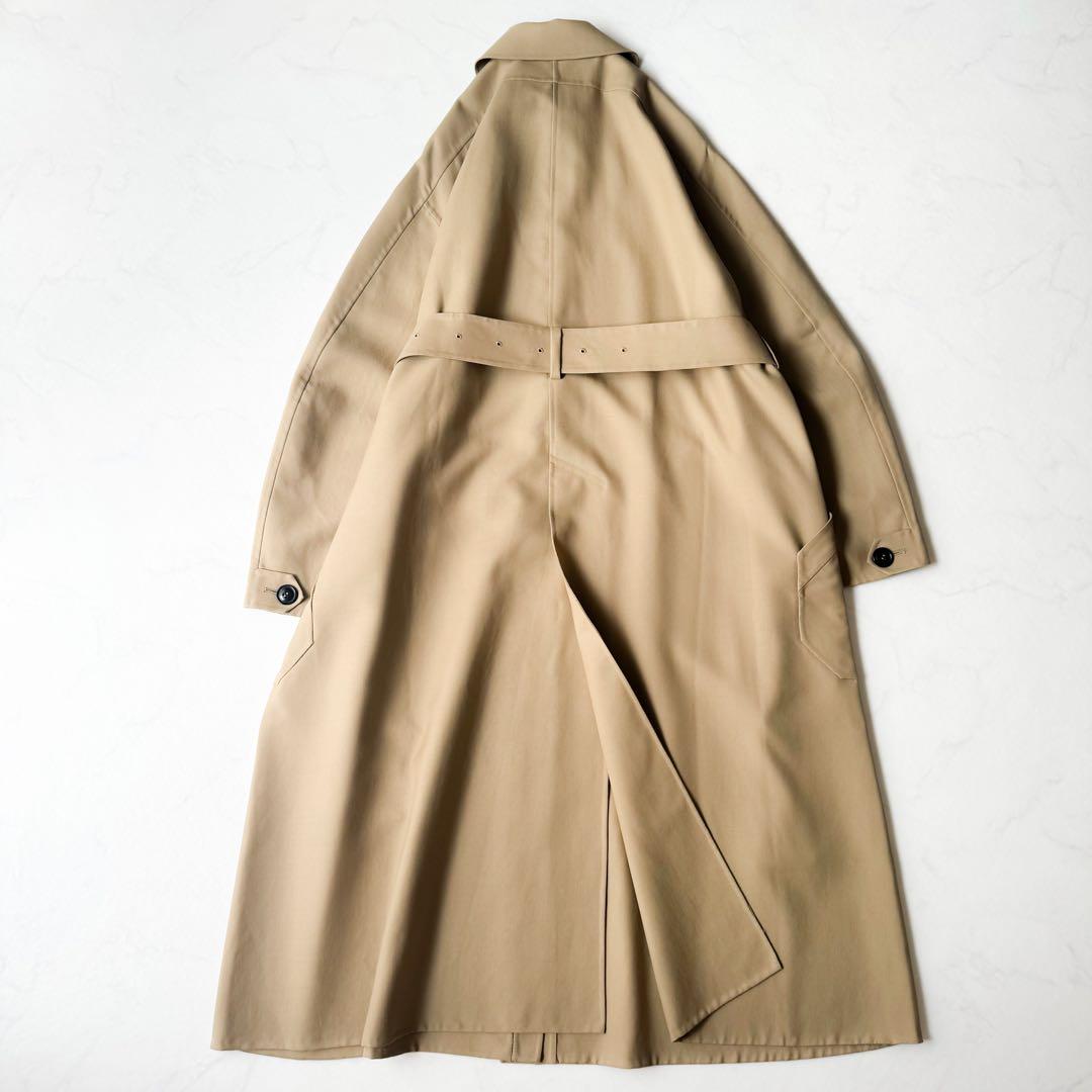 極美品✨　シクラス　トレンチコート　ウール　ベルト付き　バイカラー　ベージュ
