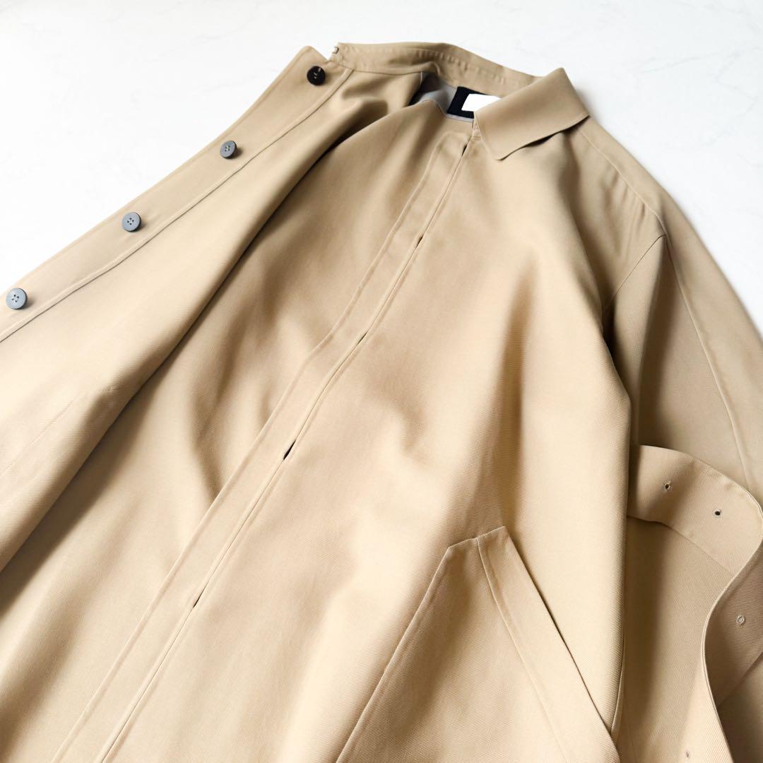 極美品✨　シクラス　トレンチコート　ウール　ベルト付き　バイカラー　ベージュ