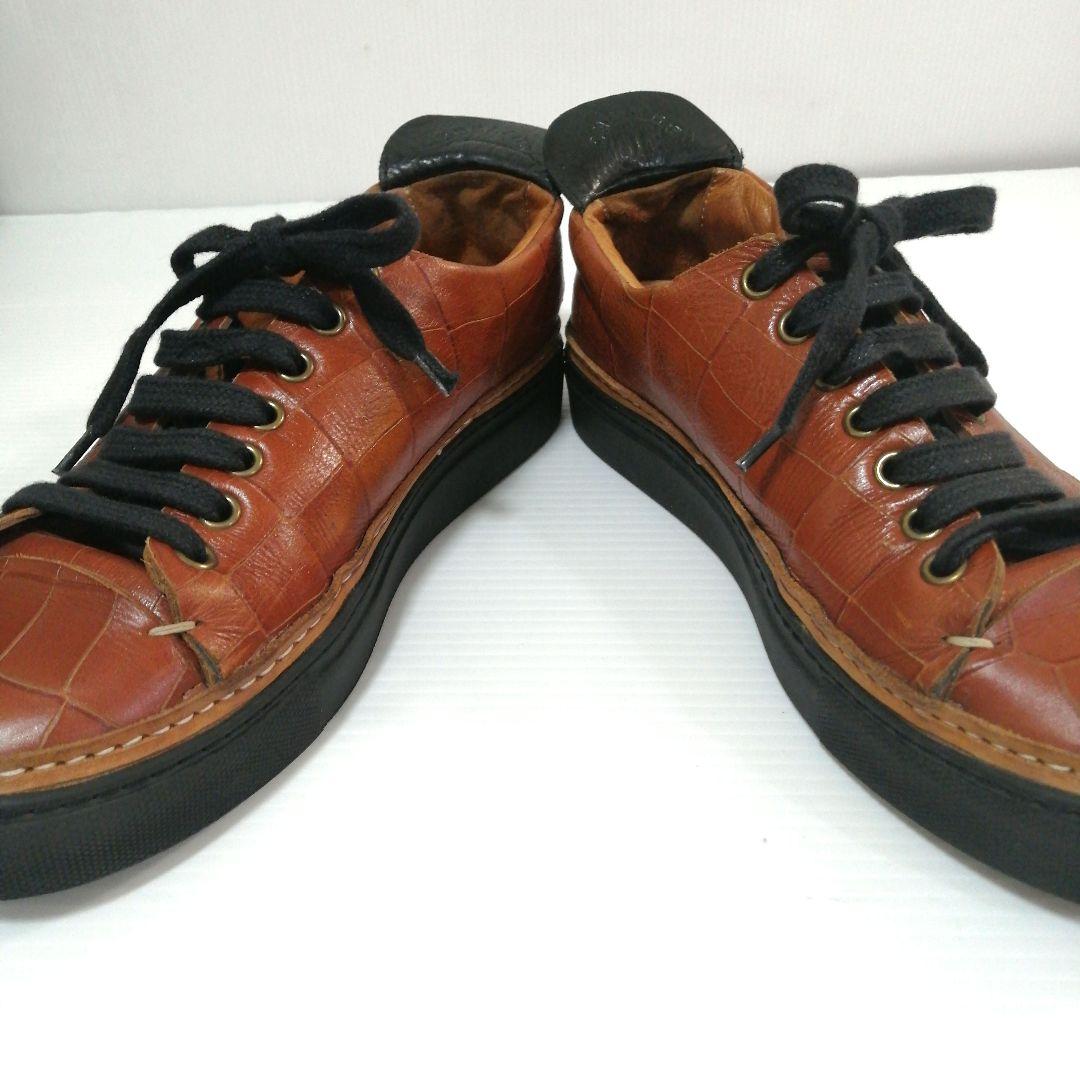 希少✨美品✨ BUTTERO クロコ レザー スニーカー イタリア