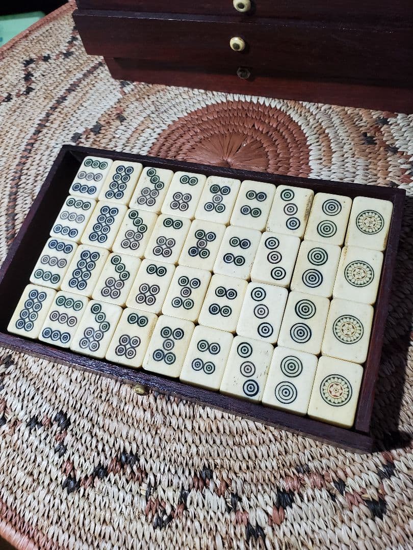 アンティーク麻雀牌 銘：玉美 骨牌