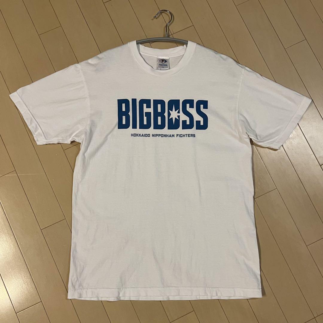 日ハム BIGBOSS Tシャツ Lサイズ 白 BOSS ホワイト Tシャツ Mサイズ - メルカリ