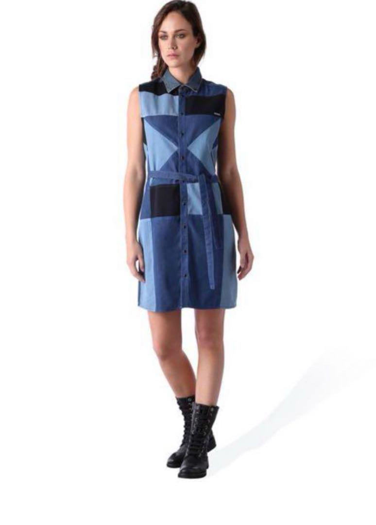 美品☆DIESEL☆デニムノースリーブワンピース
