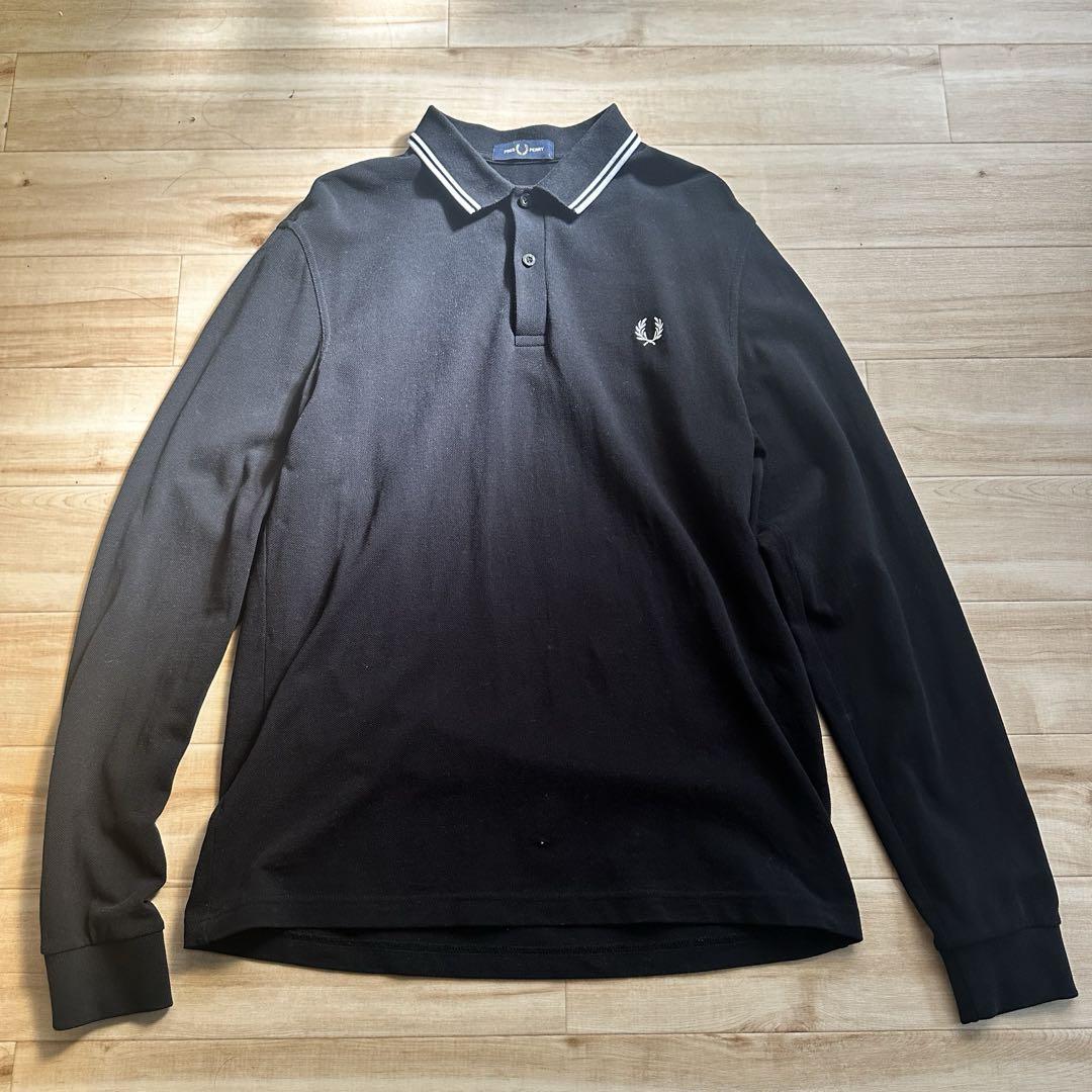 【美品】フレッドペリー　ブラック 長袖 ポロシャツ