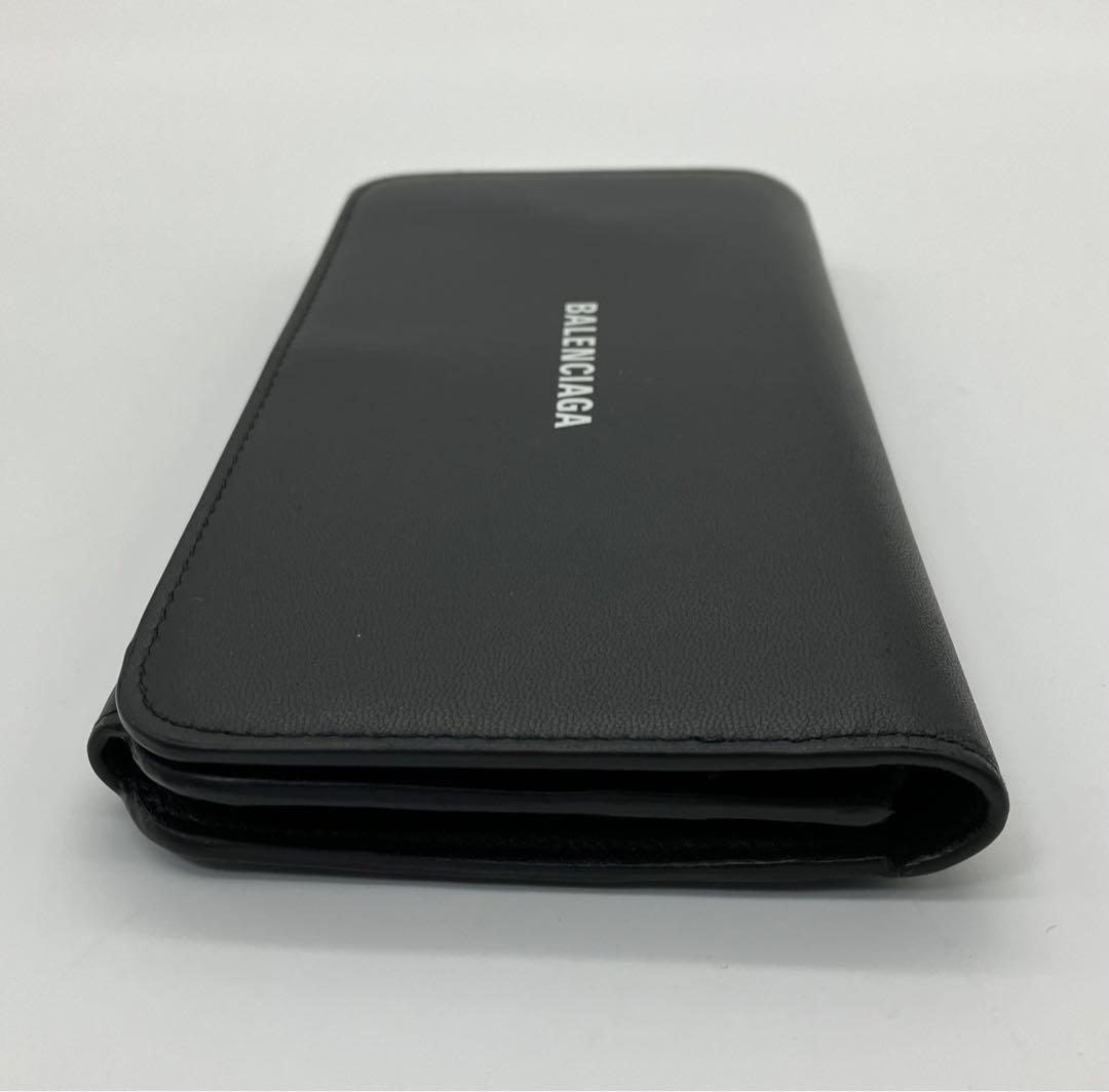 ⭐️ 美品 バレンシアガ エブリデイ ロゴ 二つ折り 長財布 ブラック 鑑定済