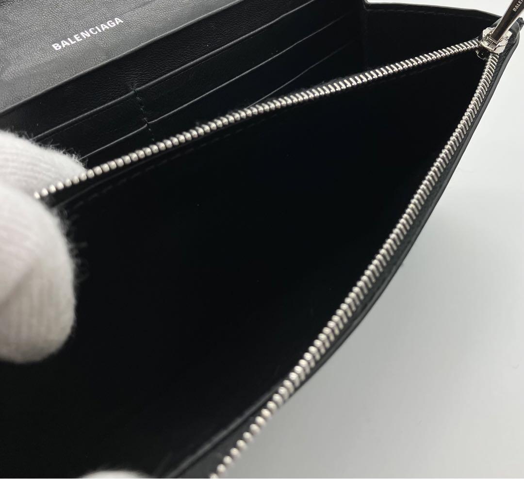 ⭐️ 美品 バレンシアガ エブリデイ ロゴ 二つ折り 長財布 ブラック 鑑定済