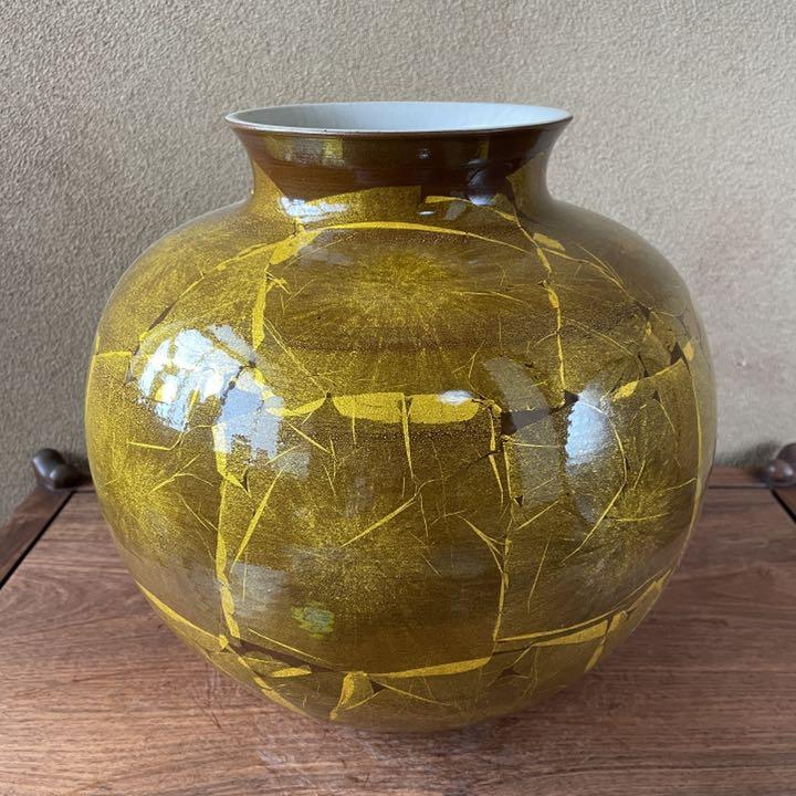 サイズ 新品未使用 金箔山茶花 山田登陽志 0DrLE-m61791890939 九谷焼 9号花瓶 ϟサイズ