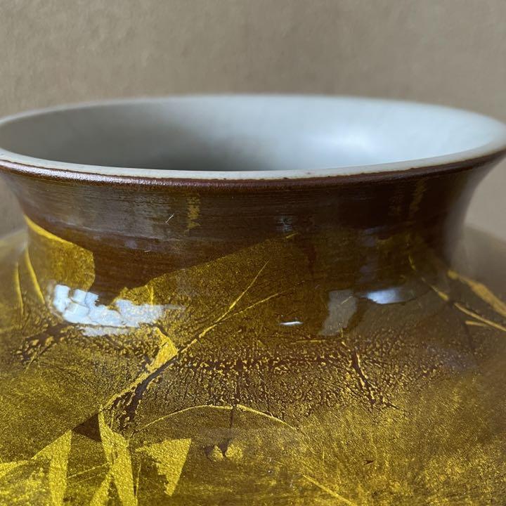 サイズ 新品未使用 金箔山茶花 山田登陽志 0DrLE-m61791890939 九谷焼 9号花瓶 ϟサイズ